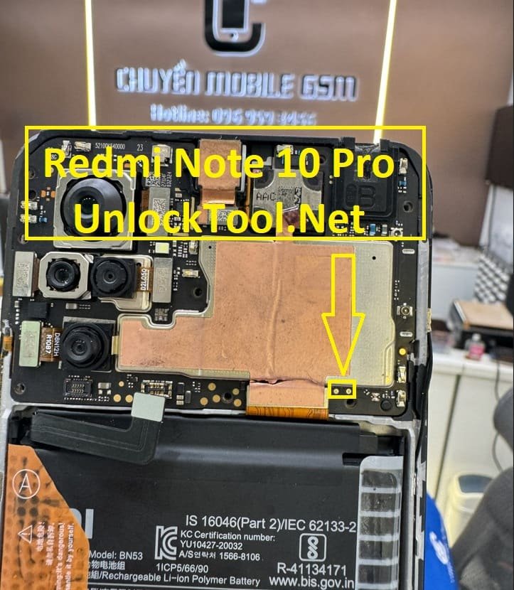 Xiaomi Redmi Note10 Pro Test Point / EDL Point